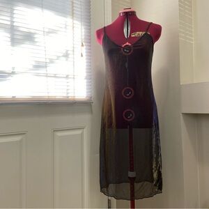 Urban Outfitters Black egoless shimmer Lingerie dress